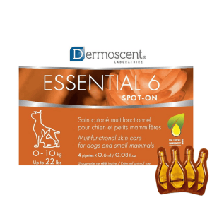 DERMOSCENT ESSENTIAL 6® SPOT-ON DOG 0-10kg 0.6ml pilieni ādai suņiem N4